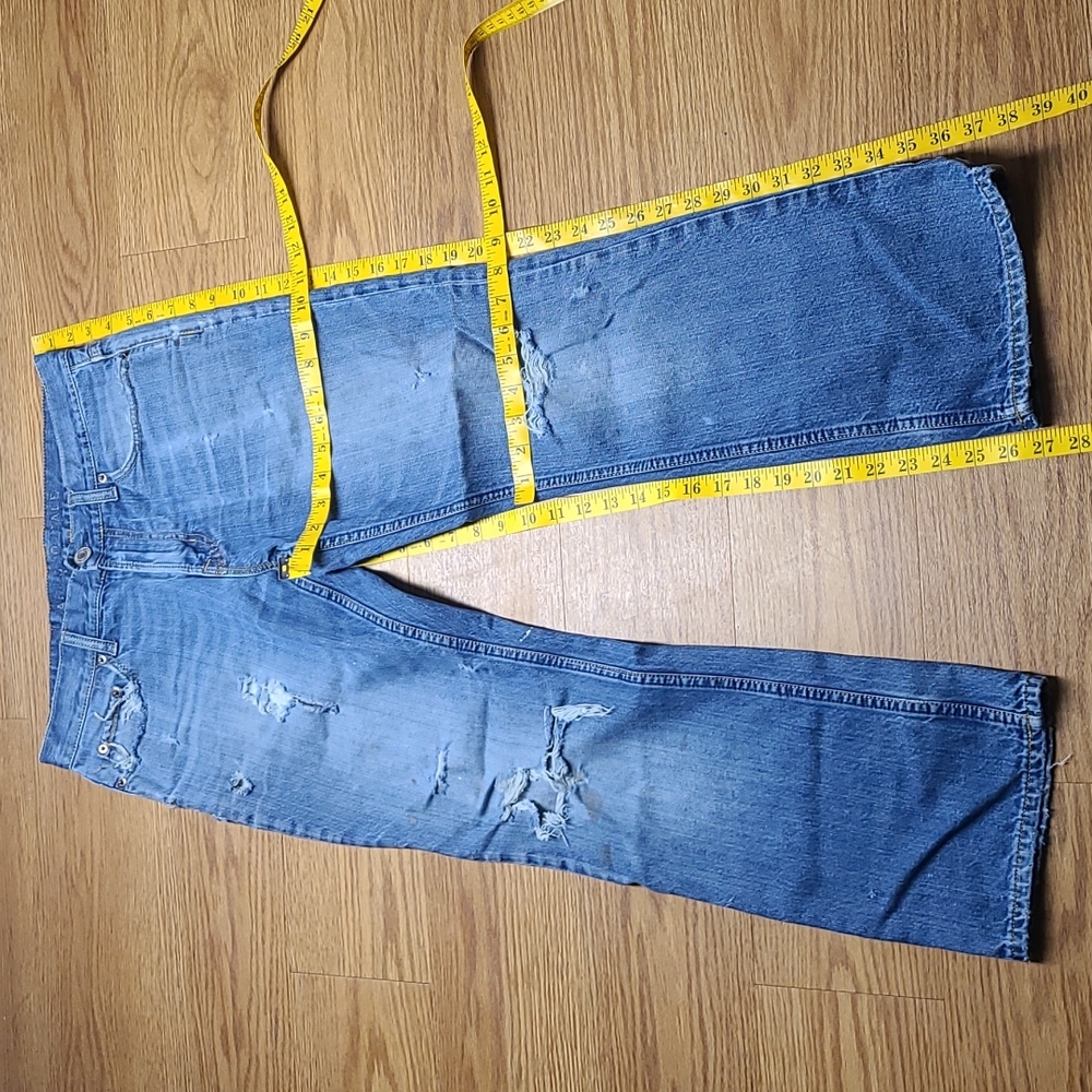 AEROPOSTALE 30x27 DISTRESSED PAINT SPOTTED DISTROYED STRAIGHT 2014 MENS JEANS